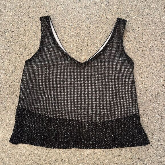 JEFFREY & DARA Evenings By Tom Barra 90s Y2K Vintage Metallic Knit Crop Tank - Picture 8 of 9